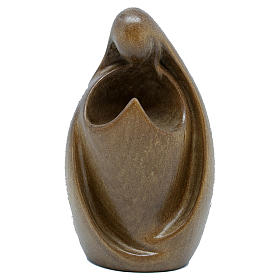Madonna mani giunte pregante legno patinato medio
