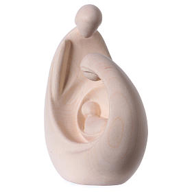 Imagen de la Sagrada Familia de madera natural muy clara