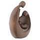 Holy Family with baby in patinated medium wood s3