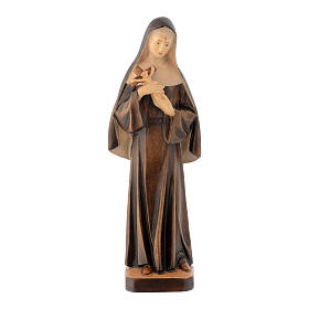 Saint Rita wooden statue in shades of brown