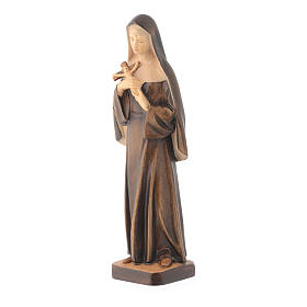 Saint Rita wooden statue in shades of brown