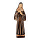 Statua Santa Rita in legno con diverse tonalità di marrone s1