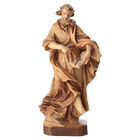 San Matteo in legno colorato varie tonalità marrone
