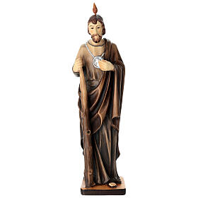 Statue Saint Jude en bois nuances de marron
