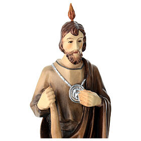St Judas wooden statue in shades of brown