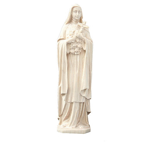 Statua Santa Teresa in legno naturale 1