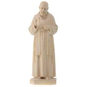 Saint Pio of Pietralcina statue in natural wood