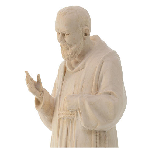 San Padre Pío de Pietralcina de madera natural 4