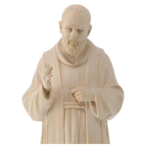 Saint Pio de Pietrelcina en bois naturel 2