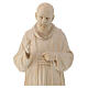 Saint Pio de Pietrelcina en bois naturel s2