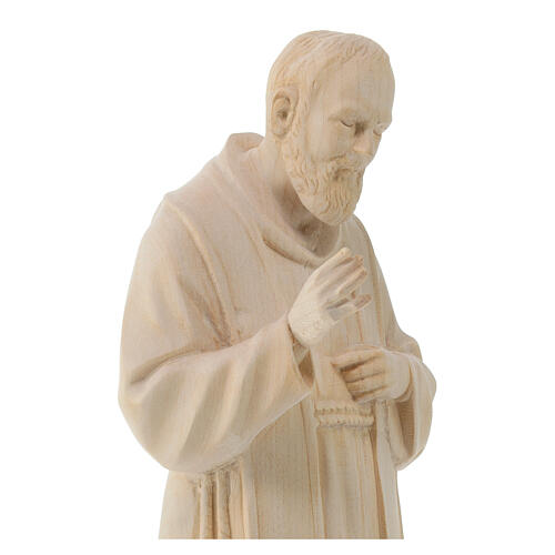 Saint Pio of Pietralcina statue in natural wood 6
