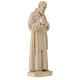 Saint Pio of Pietralcina statue in natural wood s5