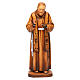 Saint Pio de Pietrelcina en bois nuances de marron s1