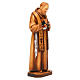 Saint Pio de Pietrelcina en bois nuances de marron s4