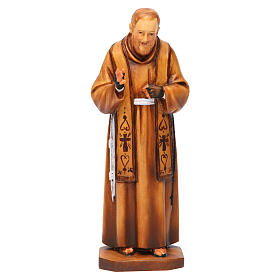 San Padre Pio da Pietrelcina diverse tonalità marroni legno