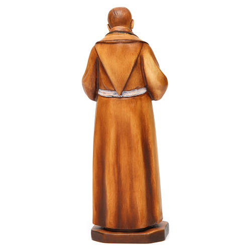 Imagem São Pio de Pietrelcina em madeira diferentes tons castanho 5