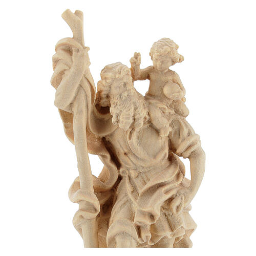 Saint Cristopher statue in natural wood 2