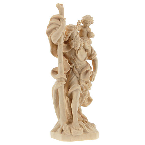 Saint Cristopher statue in natural wood 4