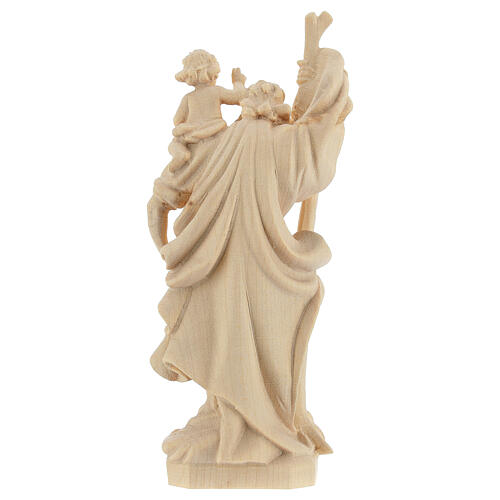 Saint Cristopher statue in natural wood 5