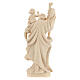 Saint Cristopher statue in natural wood s5