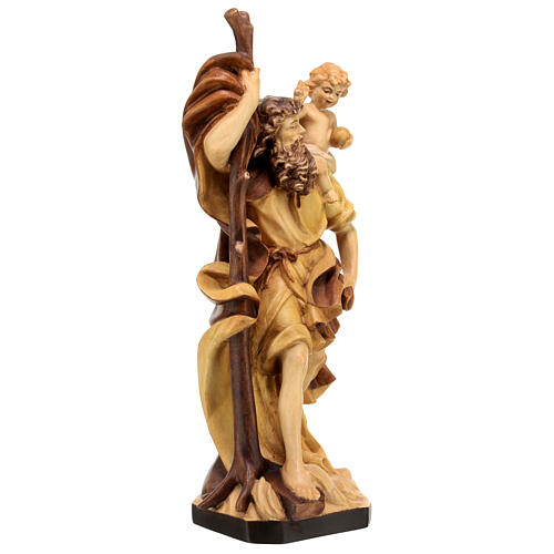 Statue des Heiligen Christophorus, in Holz aus Gröden geschnitzt und von  Hand aus italienischer Handwerkskunst verziert -  Schweiz