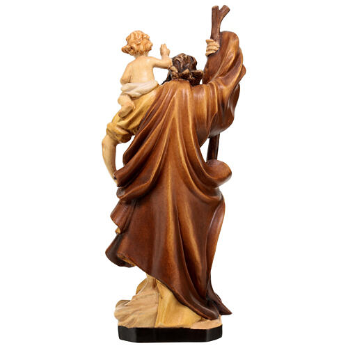 Saint Cristopher wooden statue in shades of brown 6