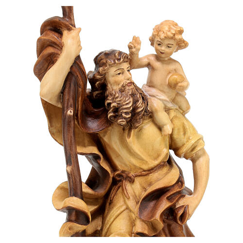 Saint Christophe en bois nuances de marron 4