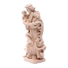 Saint Joseph with baby statue in natural wood