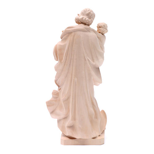 Saint Joseph with baby statue in natural wood 4