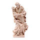 Saint Joseph with baby statue in natural wood s1