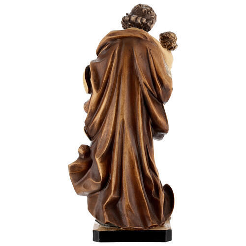 Imagen San José con Niño de madera, acabado con diferentes matices de marrón 7