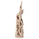 Saint Florian with baby statue in natural wood s4