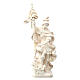 Saint Florian with baby statue in natural wood s1