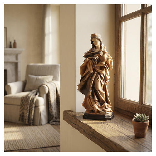 Saint Elizabeth in light and dark wood 2