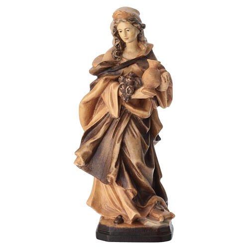 Santa Elisabetta in legno color marrone scuro e chiaro 1