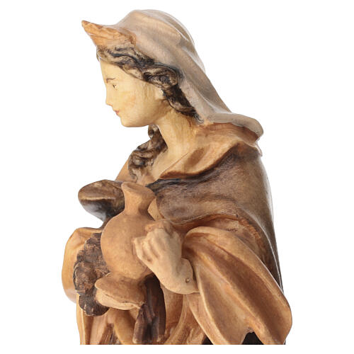 Santa Elisabetta in legno color marrone scuro e chiaro 5