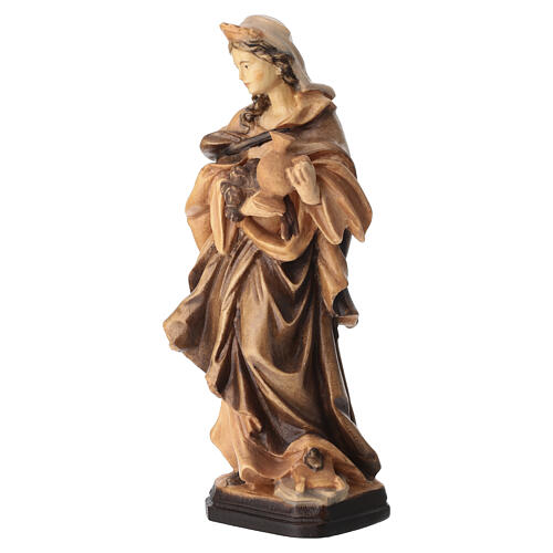 Santa Elisabetta in legno color marrone scuro e chiaro 6