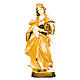 Statue Sainte Catherine bois coloré avec nuances de marron s1