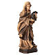 Statua Santa Caterina legno colorato con colori marroni s4