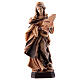 Estatua Santa Cecilia de madera, acabado con diferentes matices de marrón s1