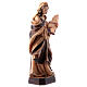 Estatua Santa Cecilia de madera, acabado con diferentes matices de marrón s2