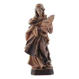 Imagens em Madeira Natural: Santa Cecília varios tons castanho em madeira