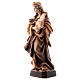 Saint Cecilia wooden statue in shades of brown s4