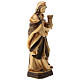 Statua Santa Barbara con varie tonalità di marrone in legno s5