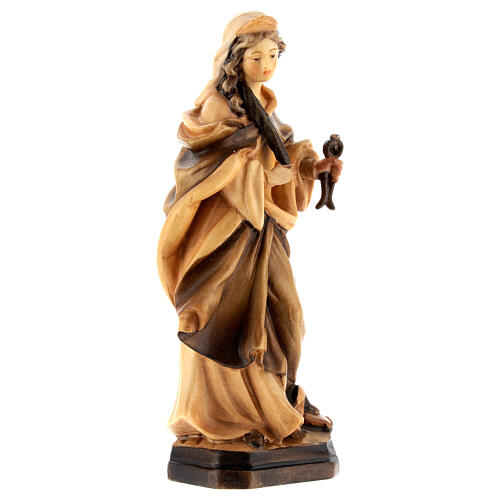 Santa Apollonia in legno marrone chiaro scuro 4