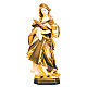Statue de Sainte Odile en bois marron clair foncé s1