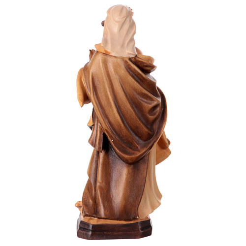 Estatua Santa Verónica de madera, acabado con diferentes matices de marrón 5