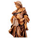 Estatua Santa Verónica de madera, acabado con diferentes matices de marrón s2