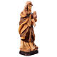 Estatua Santa Verónica de madera, acabado con diferentes matices de marrón s4