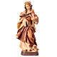 Statue Sainte Edwige bois coloré différentes tonalités de marron s1